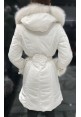 Dámsky textilný kabát s kožušinou  Ankara white